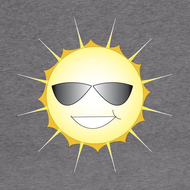 Lispe Smiling Sun with Sun Glasses by Lispe